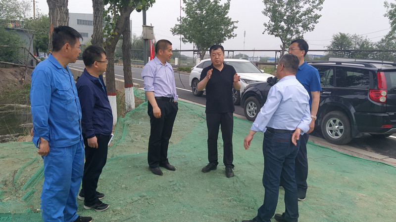 王国庆调研南白石河湿地治理区域和东湖退调蓄池建设工地(图1)