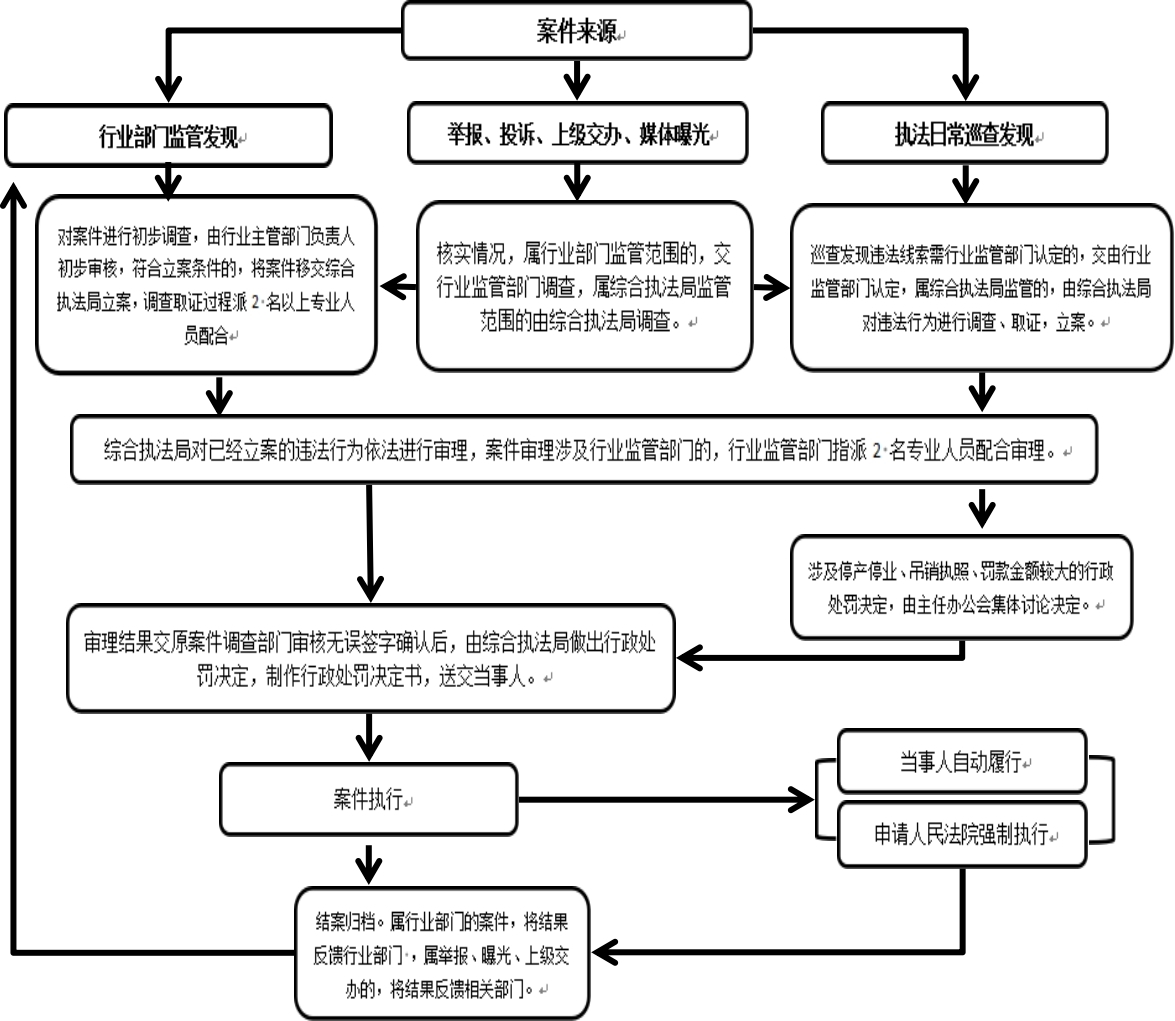综合执法局主要工作职责及工作流程(图1)
